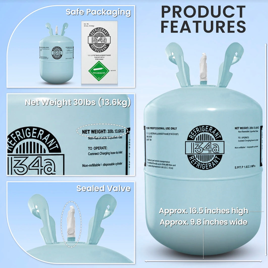R134A refrigerant cylinder